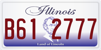 IL license plate B612777