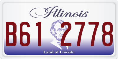 IL license plate B612778
