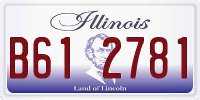 IL license plate B612781