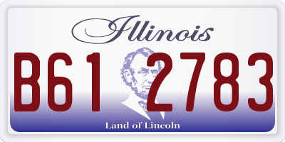 IL license plate B612783