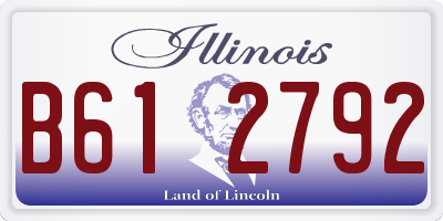 IL license plate B612792