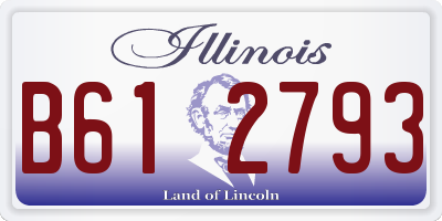 IL license plate B612793