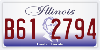 IL license plate B612794