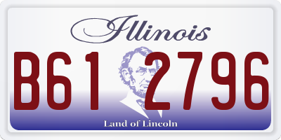 IL license plate B612796