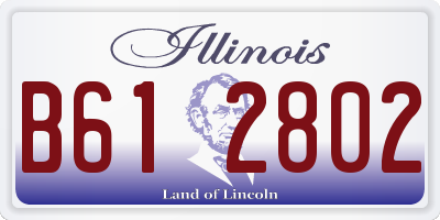 IL license plate B612802
