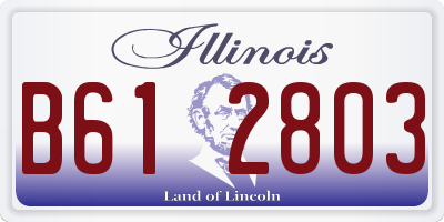 IL license plate B612803