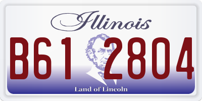 IL license plate B612804