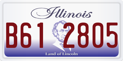 IL license plate B612805