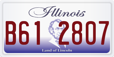 IL license plate B612807