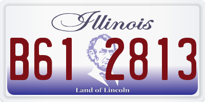 IL license plate B612813