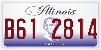 IL license plate B612814