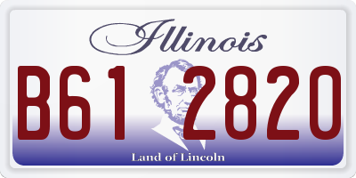 IL license plate B612820