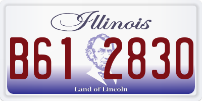 IL license plate B612830