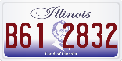 IL license plate B612832