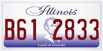 IL license plate B612833