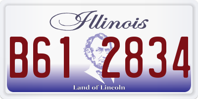 IL license plate B612834