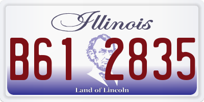 IL license plate B612835