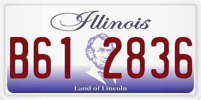 IL license plate B612836