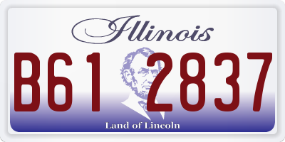 IL license plate B612837