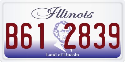 IL license plate B612839