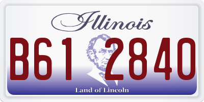 IL license plate B612840
