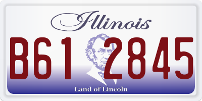 IL license plate B612845