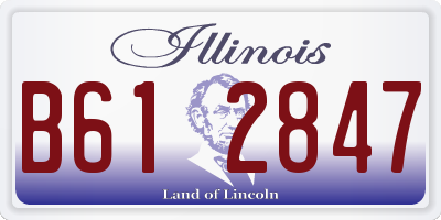 IL license plate B612847