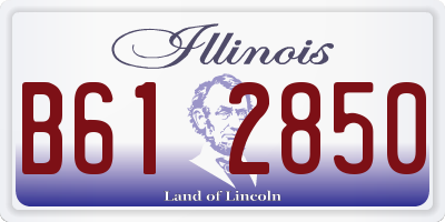 IL license plate B612850