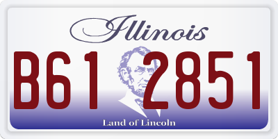 IL license plate B612851