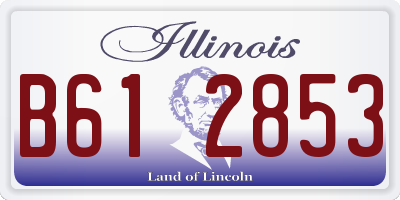 IL license plate B612853