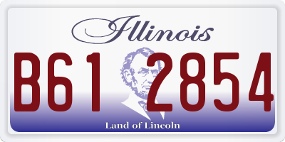 IL license plate B612854