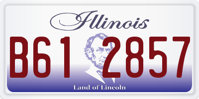IL license plate B612857