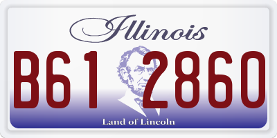 IL license plate B612860