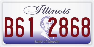 IL license plate B612868