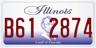 IL license plate B612874