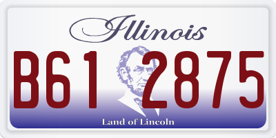 IL license plate B612875