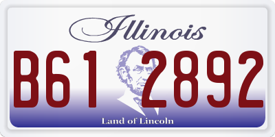 IL license plate B612892