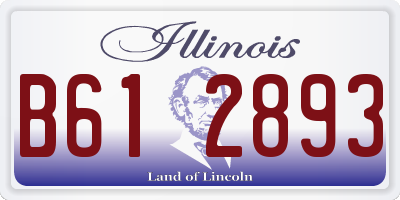 IL license plate B612893
