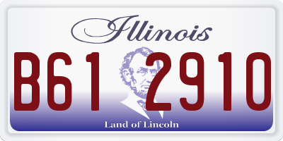 IL license plate B612910