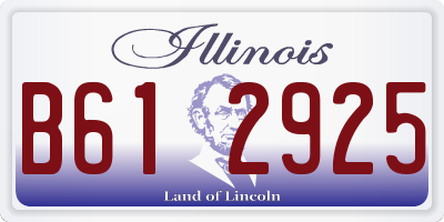 IL license plate B612925