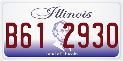 IL license plate B612930