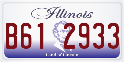 IL license plate B612933