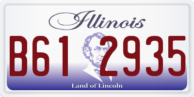 IL license plate B612935
