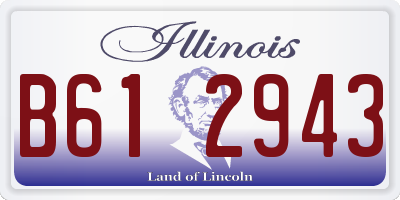 IL license plate B612943