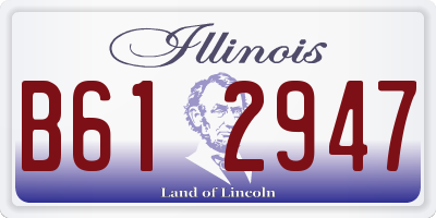 IL license plate B612947