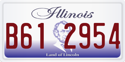 IL license plate B612954