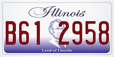 IL license plate B612958