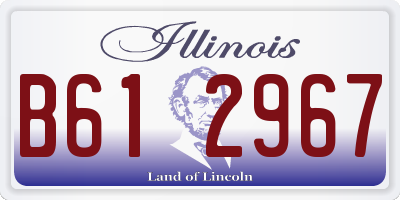 IL license plate B612967