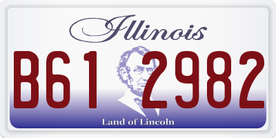 IL license plate B612982