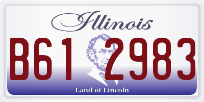 IL license plate B612983
